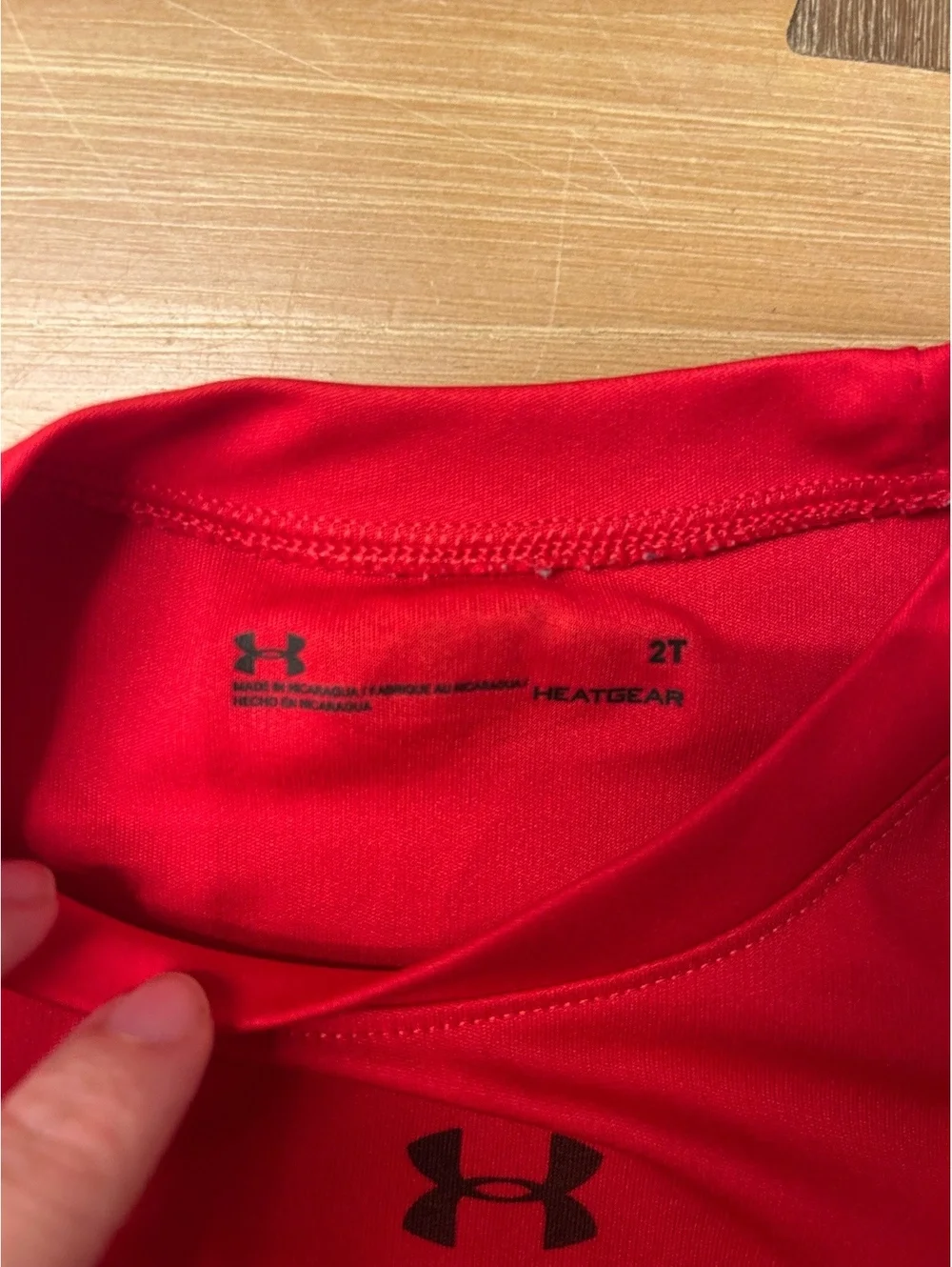 Under Armour Boys' Red HeatGear Athletic Shirt Size 2T